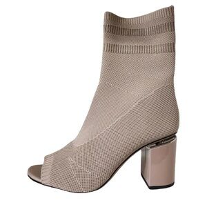 Alexander Wang Cat Stretch Sock Boots Heels Beige 36.5